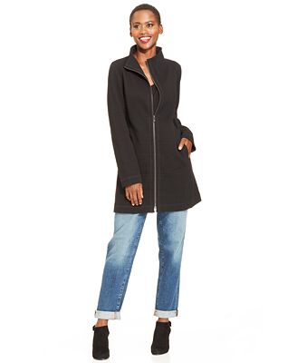 Eileen Fisher Textured Coat - Coats - Women - Macy's