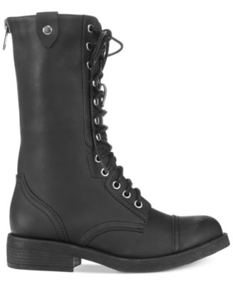 Madden Girl Motorrr Lace-Up Combat Boots - Shoes - Macy's