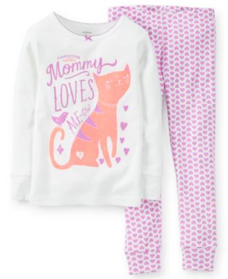 Carter's Baby Girls' 2-Piece Cat Pajamas Set - Kids - Macy's