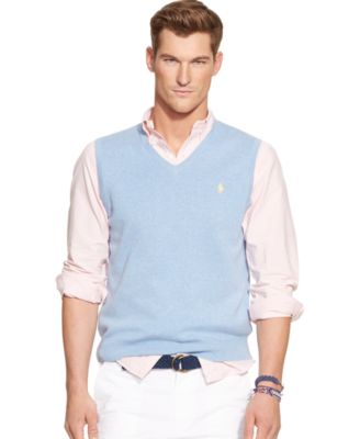 Polo Ralph Lauren Pima V-Neck Vest - Sweaters - Men - Macy's