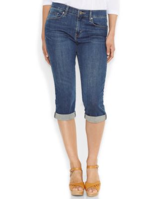 Levi's® Pull-On Capri Jeans, Black Wash - Jeans - Women - Macy's