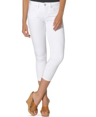 Silver Jeans Suki Skinny Capri Jeans, White Wash - Jeans - Juniors ...