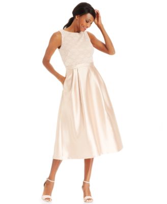 White Tea Length Dress