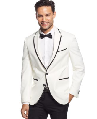 Kenneth Cole New York Classic Fit Black Trimmed Dinner Jacket ...