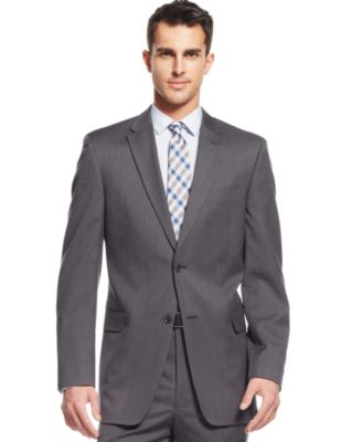 Tommy Hilfiger Medium Grey Solid Classic-Fit Suit - Suits & Suit