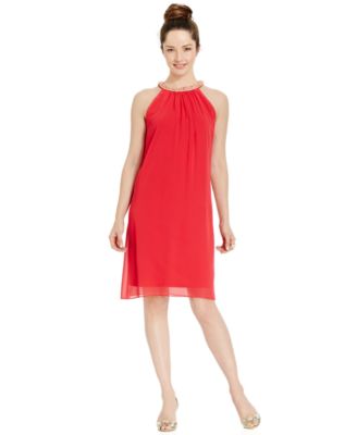 Halter Neck Chiffon Dress
