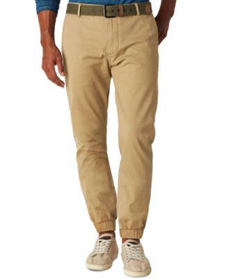 chino joggers with belt loops