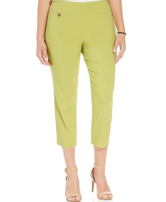 Alfani Plus Size Pull-On Capri Pants - Pants & Capris - Plus Sizes ...