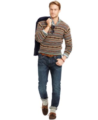 Polo Ralph Lauren Fair Isle Wool Sweater - Sweaters - Men - Macy's