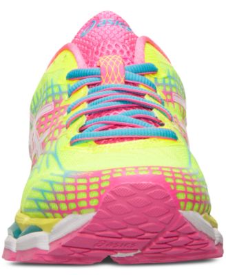 asics women's gel-nimbus 17 - white/yellow/pink asics women's gel-nimbus 17 - white/yellow/pink