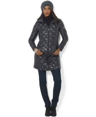 lauren ralph lauren hooded diamond quilted packable down puffer coat