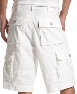 levi white cargo shorts