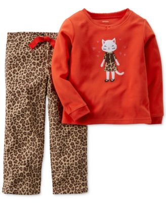 Carter's Girls' or Little Girls' 2-Piece Cheetah Pajamas - Kids ...