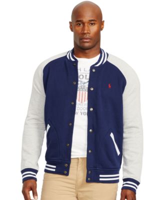 Polo Ralph Lauren Fleece Baseball Jacket - Coats & Jackets - Men ...