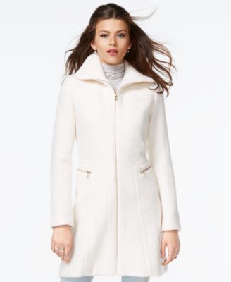 Kenneth Cole Zip-Cuff Wool Walker Coat - Coats - Women - Macy's