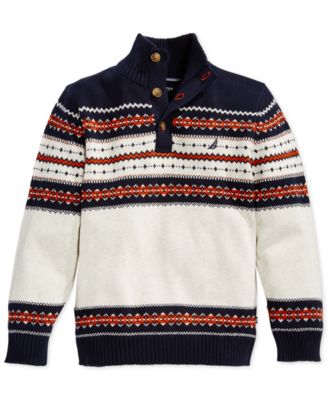 Nautica Boys' Quarter-Zip Striped Sweater - Kids & Baby - Macy's