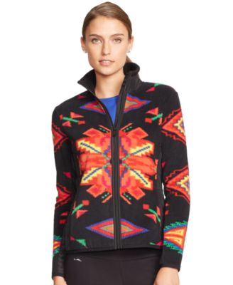 Lauren Ralph Lauren Geometric-Pattern Fleece Jacket - Jackets