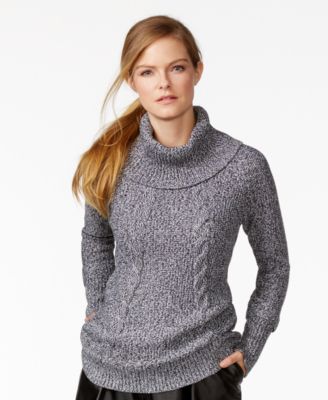 Lauren Ralph Lauren Cable-Knit Cowl-Neck Sweater - Sweaters ...