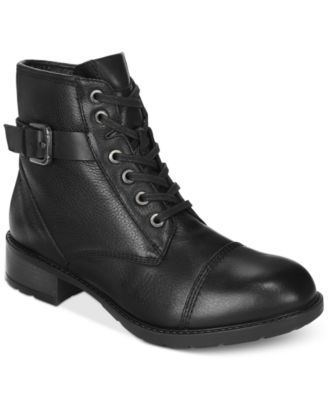 clarks swansea ledge leather combat boots