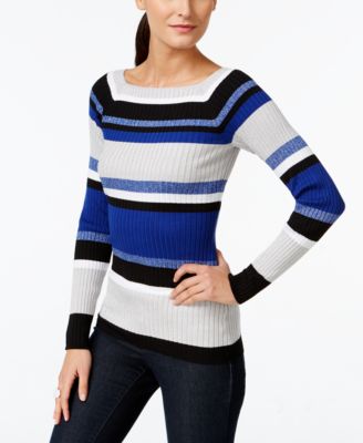 INC International Concepts Striped Ribbed Sweater, Only at Macy's ...