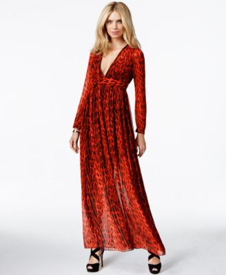 Red Leopard Print Dress