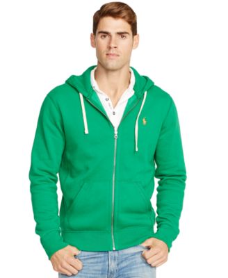 green polo zip up hoodie