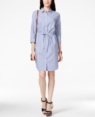 tommy hilfiger striped shirt dress