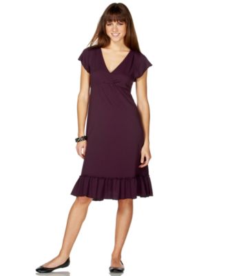 Lucky Brand Jeans Split-Sleeve V-Neck Dress