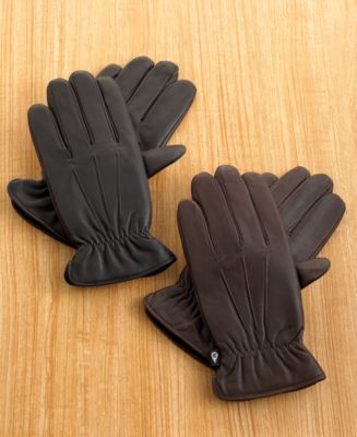 Iso by Isotoner Gloves, Water Resistant Leather Thinsulate