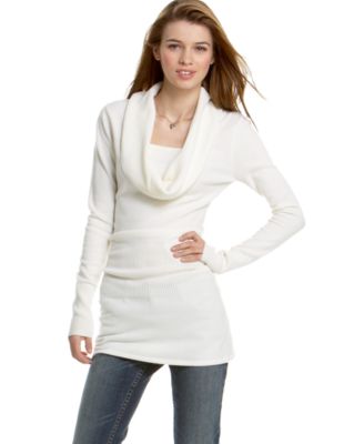 American Rag Layered Cowl-Neck Sweater