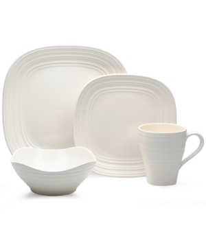 Mikasa Swirl Square White 4-pc. Place Setting