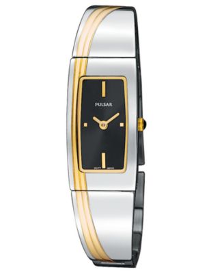 Pulsar Watch, Women's Two Tone Bangle Bracelet PEGD42