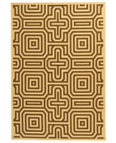 MANUFACTURER'S CLOSEOUT! Safavieh Indoor/Outdoor Area Rug, Courtyard CY2962 Natural / Brown 4' x 5' 7"