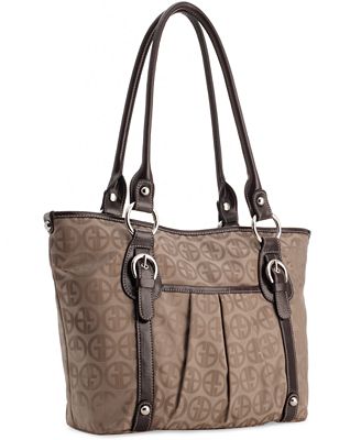 Giani Bernini Handbag, Circle Signature Tulip Tote - Handbags & Accessories - Macy&#39;s