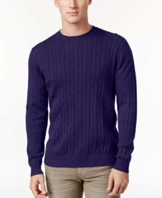 Club Room Men's Cable-Knit Sweater Vest, Only at Macy's - Sweaters ...