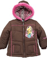 Disney Coat, Tinkerbell Little Girls Puffer Coat