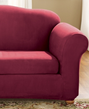 UPC 047293348013 product image for Sure Fit Stretch Faux Suede 2-Piece Loveseat Slipcover Bedding | upcitemdb.com