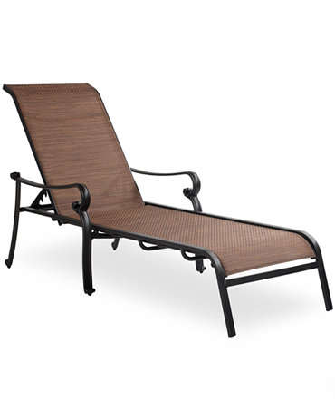 Paradise Aluminum Outdoor Chaise Lounge - Furniture - Macy's