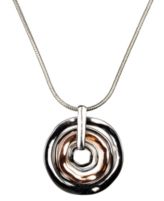 Nine West Necklace, Tri Tone Orbital Pendant 