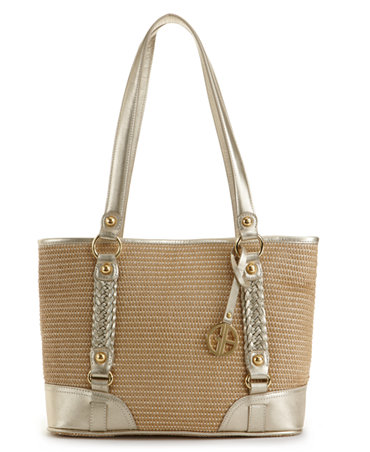 Giani Bernini Handbag, Braided Straw Tulip Tote - Handbags & Accessories - Macy&#39;s