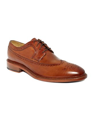 Johnston  Murphy Shoes, Hutchins Wing Tip Lace Up Shoes - Shoes - Men ...