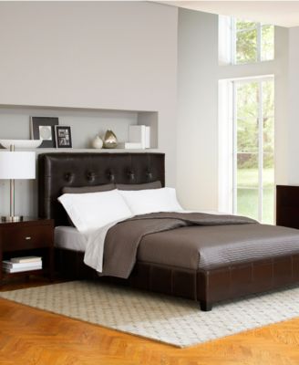 Hawthorne Bedroom Furniture Collection, Brown Leather Storage Beds ...