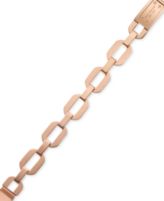 Michael Kors Bracelet, Rose Gold-Tone Logo Plaque Link Bracelet