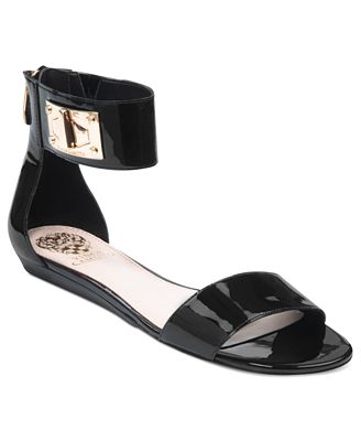 vince camuto leather flat sandals