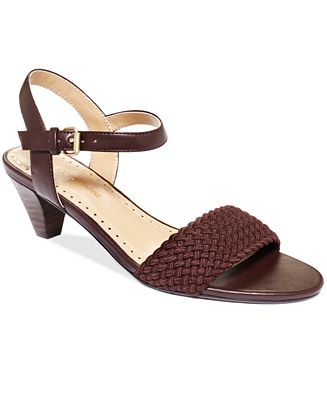 Adrienne Vittadini Carinda Low Heel City Sandals - Shoes - Macy's