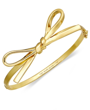 UPC 098686360617 product image for kate spade new york Bracelet, 12k Gold-Plated Skinny Mini Bow Bangle Bracelet | upcitemdb.com