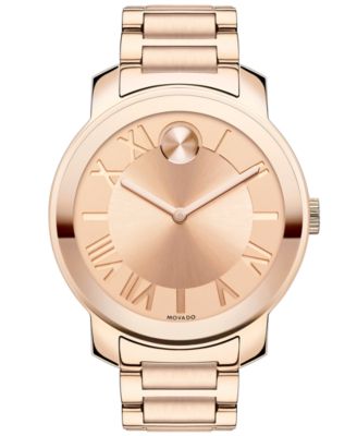 ESQ Movado Watch, Women's Swiss Origin Rose Gold Ion Plated Stainless ...