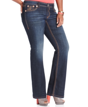 UPC 849333014465 product image for Seven7 Jeans Plus Size Destructed Bootcut Jeans, Archer Wash | upcitemdb.com