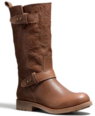 coach leather boots macys