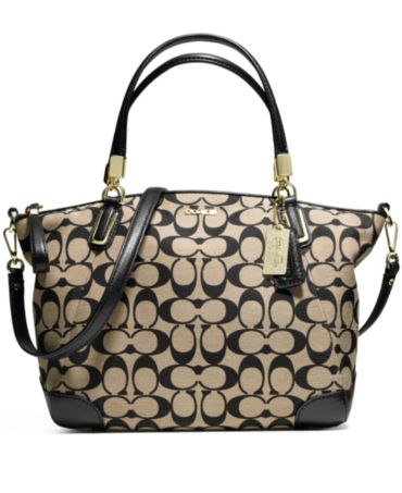 COACH MADISON SMALL KELSEY SATCHEL IN PRINTED SIGNATURE ...